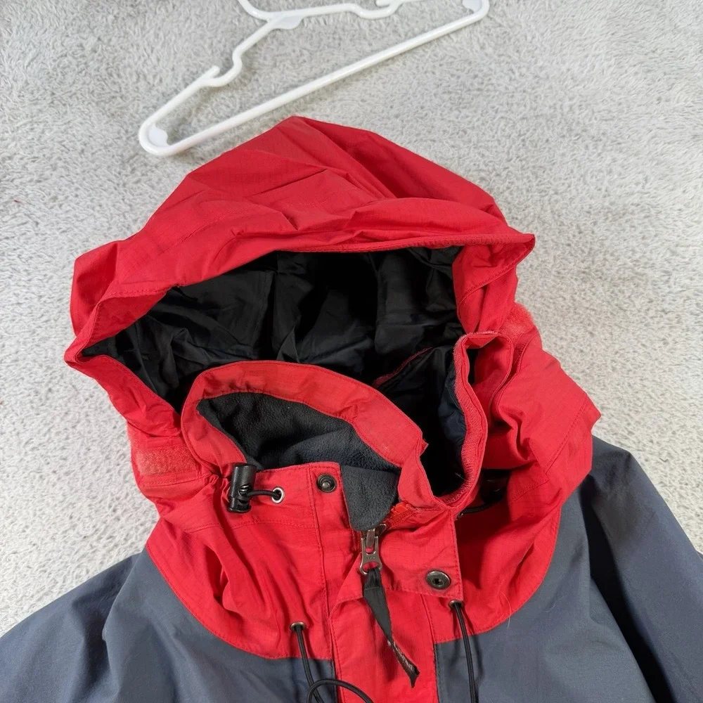 LL Bean Jacket Mens 2XL Red Grey Gore Tex Waterproof Hooded Outdoor Coat